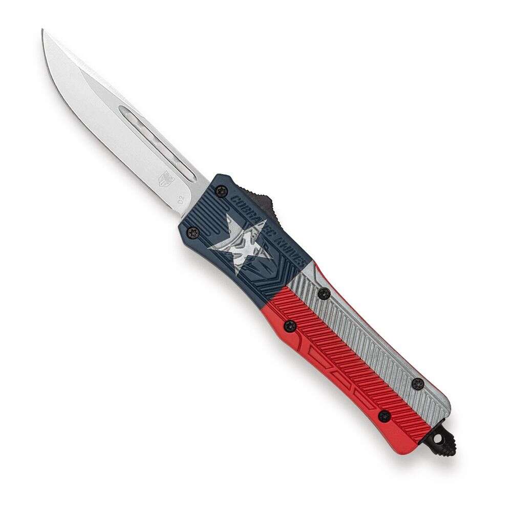 Knives Cobratec Knives 4.50" MED TEXAS FLAG CTK-1 DROP NOT SERR • Model: 4.50"